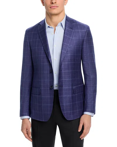 The Men's Store At Bloomingdale's Tonal Plaid Regular Fit Classic Jacket - Exclusive In Purple