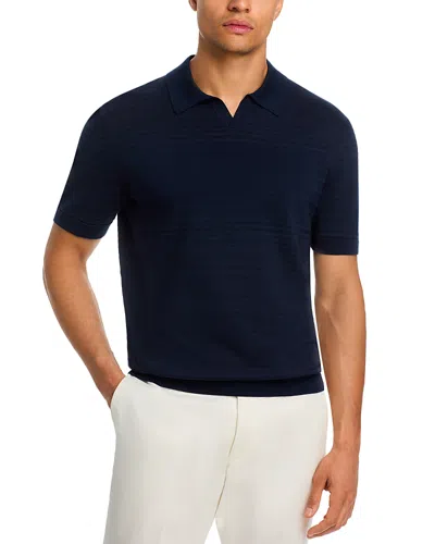 The Men's Store At Bloomingdale's Tonal Stripe Johnny Collar Polo In Blue