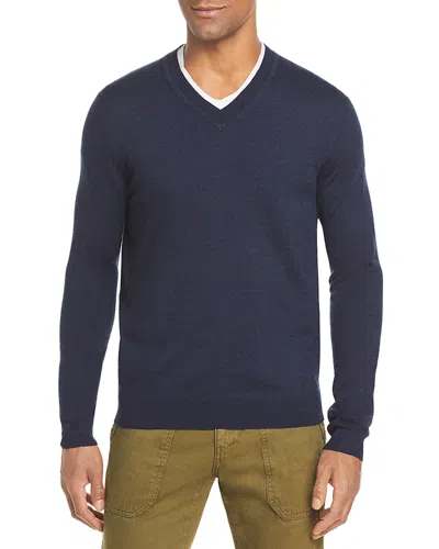 The Men's Store At Bloomingdale's V-neck Merino Sweater - Exclusive In Steel Blue