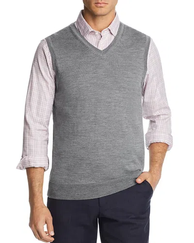 The Men's Store At Bloomingdale's V-neck Merino Wool Vest - Exclusive In Medium Gray