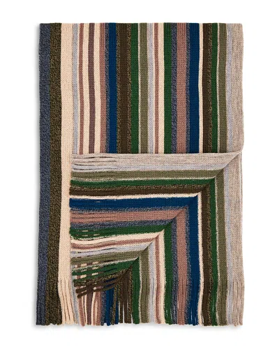 The Men's Store At Bloomingdale's Vertical Stripe Raschel Scarf - Exclusive In Dark Petrol
