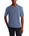 The Men's Store At Bloomingdale's Wool & Cashmere Ribbed Sweater Polo Shirt - Exclusive In Blue