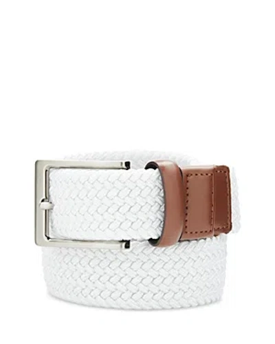 The Men's Store At Bloomingdale's Woven Stretch Belt - Exclusive In White