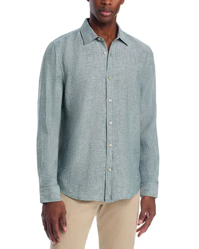 The Men's Store At Bloomingdale's Yarn-dyed Standard Fit Linen Shirt In Celestial - Exclusive In Gray