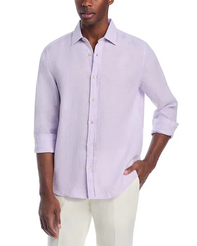 The Men's Store At Bloomingdale's Yarn-dyed Standard Fit Linen Shirt In Celestial - Exclusive In Pink