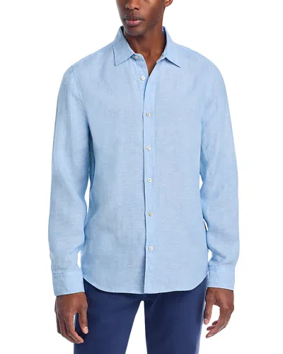 The Men's Store At Bloomingdale's Yarn-dyed Standard Fit Linen Shirt In Chambray - Exclusive In Blue