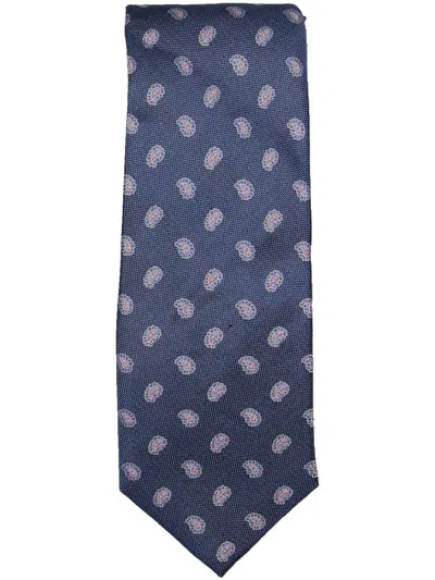The Men's Store Mens Silk Business Neck Tie In Blue