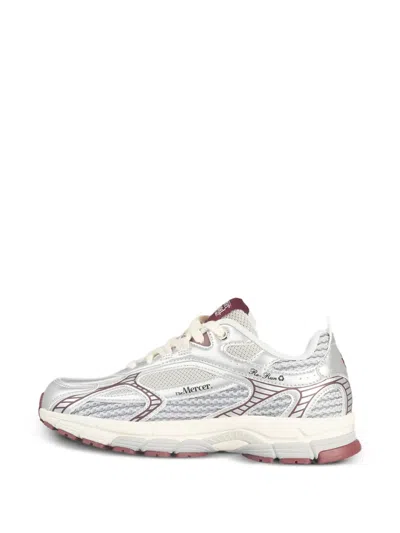 The Mercer Brand Lace-up Sneakers In Silver