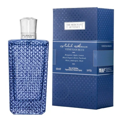 The Merchant Of Venice Men's Venetian Blue Edp Spray 3.4 oz Fragrances 679602491150 In Black / Blue
