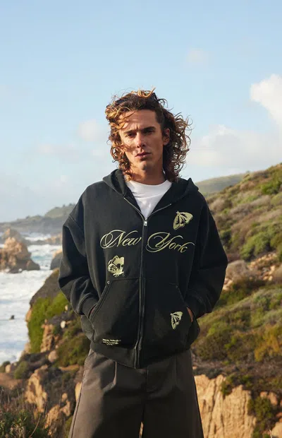The Met Men's X Pacsun Butterfly Zip Up Hoodie In Black
