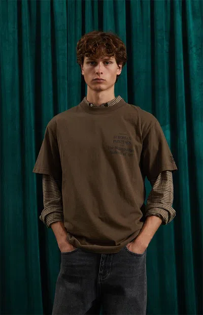 The Met Men's X Pacsun European T-shirt In Olive In Green