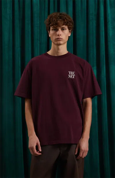 The Met Men's X Pacsun Ibis T-shirt In Burgundy