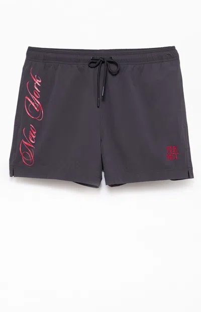 The Met Men's X Pacsun Ny Active 4.5" Swim Trunks In Black