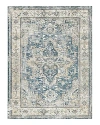 The Met X Exquisite Rugs Antique Loom Anl-98 Area Rug, 8' X 10' In Blue Beige