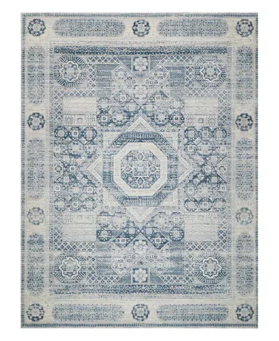 The Met X Exquisite Rugs Vintage-like Looms Vtl-70 4'x6' Area Rug In Blue