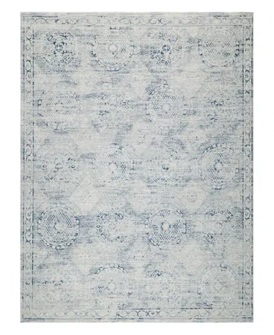 The Met X Exquisite Rugs Vintage Looms Vtl-74 8'x10' Area Rug In Mist,blue