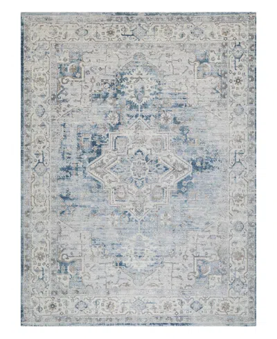 The Met X Exquisite Rugs Vintage Looms Vtl-77 4'x6' Area Rug In Blue,beige