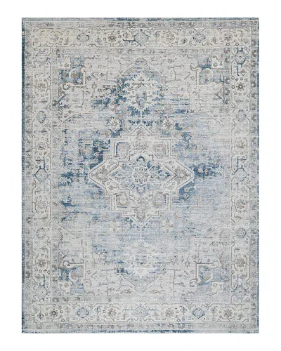 The Met X Exquisite Rugs Vintage Looms Vtl-77 Area Rug, 4' X 6' In Blue/beige