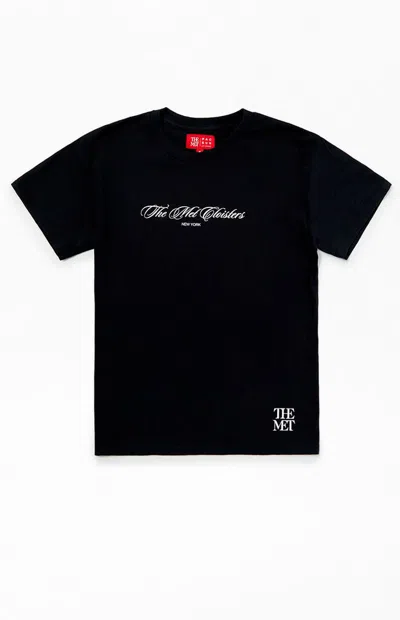 The Met X Pacsun Kids Script T-shirt In Black