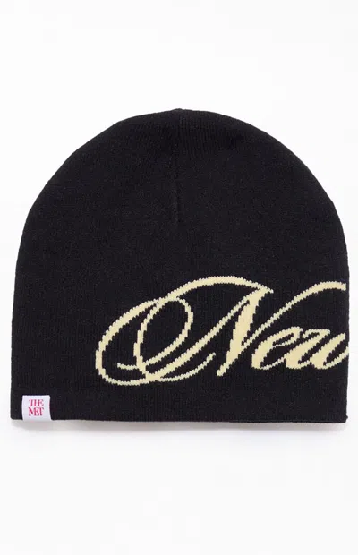The Met X Pacsun New York Skully Beanie In Black
