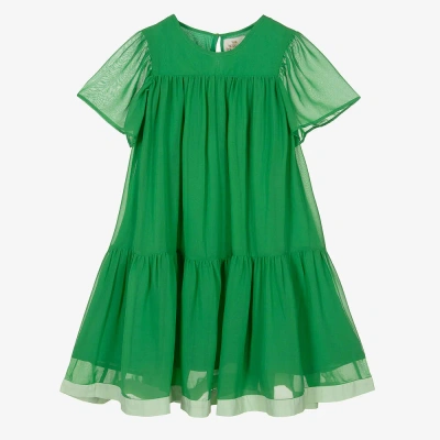 The Middle Daughter Teen Girls Green Chiffon Dress