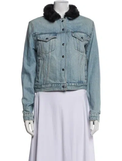 Pre-owned The Mighty Company Denim Jacket W/ Tags In Blue