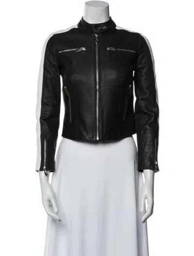 Pre-owned The Mighty Company Leather Biker Jacket In Black