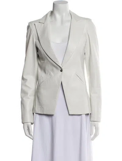 Pre-owned The Mighty Company Linen Blazer In Neutral