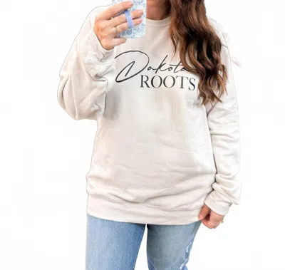 The Minted Olive Dakota Roots Crewneck Sweatshirt In Heather Dust In Multi