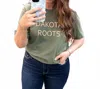 The Minted Olive Dakota Roots Short Sleeve Tee In Green In Green