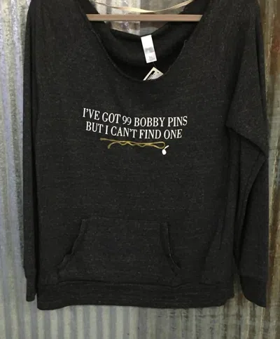 The Minted Olive Women's 99 Bobby Pins Off The Shoulder Top In Black