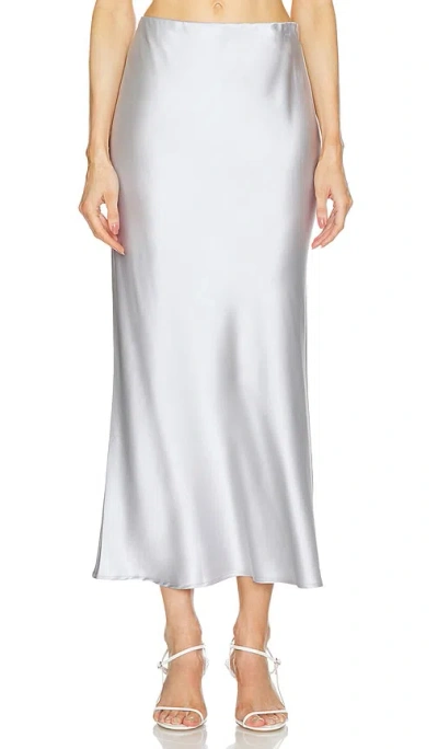 The Mode X Revolve Silk Valentina Skirt In 银色