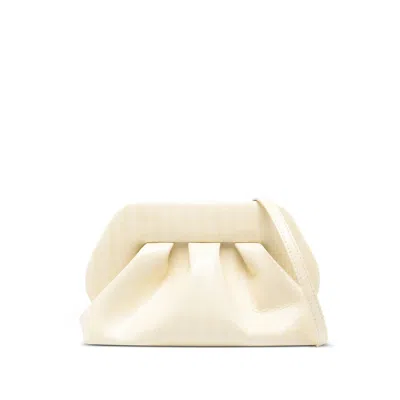 The Moire Bios Clutch Bag In Neutral