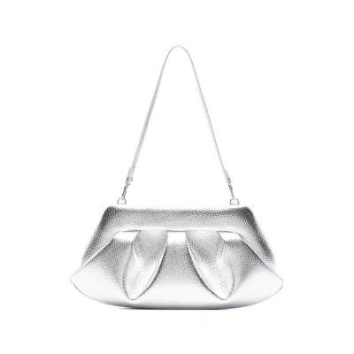 The Moire Bios Clutch Bag In Silver