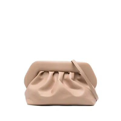 The Moire Bios Gathered Clutch Bag In Neutral