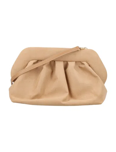 The Moire The Moirè Bios Pleated-frame Clutch Bag In Brown