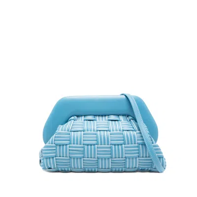 The Moire Medium Bios Clutch Bag In Blue