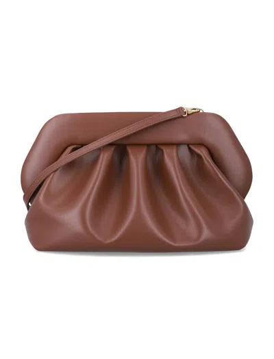 The Moire The Moirè Mini Sculptural Vegan Clutch - 20 Cm X 32 Cm X 13 Cm In Brown