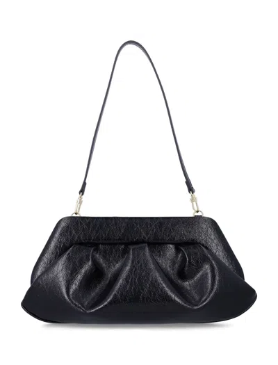 The Moire The Moirè Ruched Shoulder Bag In Nero