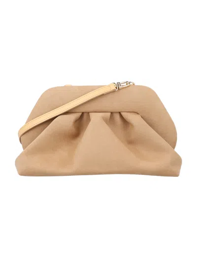 The Moire The Moirè Tia Clutch Bag In Biscuit
