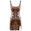 The Molc Women's Black / Brown Ophelia Dress Bronze In Brown