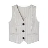 The Molc Women's Black / White Riva Vest In White