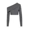 The Molc Women's Grey Violet Top In Gray