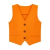 The Molc Women's Riva Orange Vest In Orange