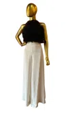 The Moment Collection Wide Leg Pant In White In White