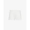 The Nap Co Womens White Pointelle-pattern Boxer-style Cotton-jersey Pyjama Shorts
