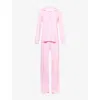 The Nap Co Womens Ru & Rocka X  Ribbed Long-sleeve Modal-jersey Pyjama Set Candy Pink Xs