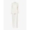 The Nap Co Womens Graphic-print Straight-leg Stretch-woven Pyjama Set Half Moon Print In Half Moon Print