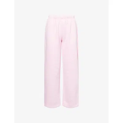 The Nap Co Womens Ru & Rocka X  Heart-appliqué Straight-leg Cotton-jersey Jogging Bottoms