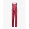 The Nap Co Womens Plum Cami And Trouser Pyjama Set In Burgundy
